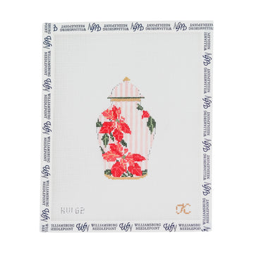 Poinsettia Ginger Jar