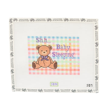 Gingham Baby Sleeping