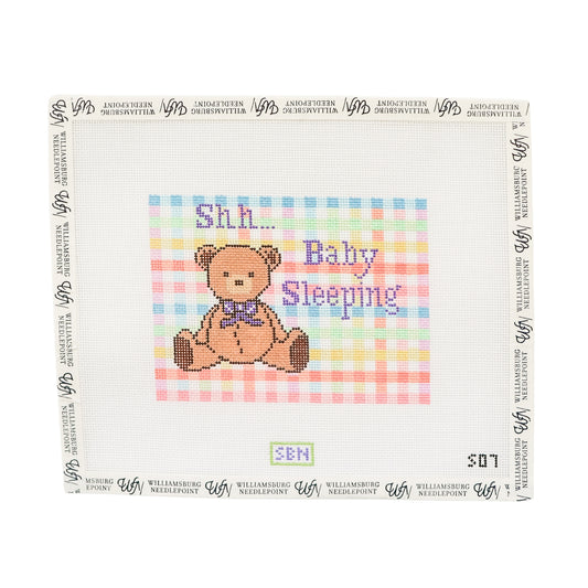 Gingham Baby Sleeping