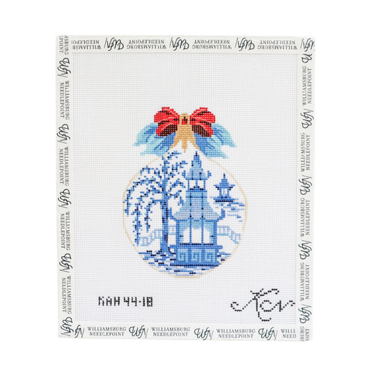Blue Pagoda Kissing Ball