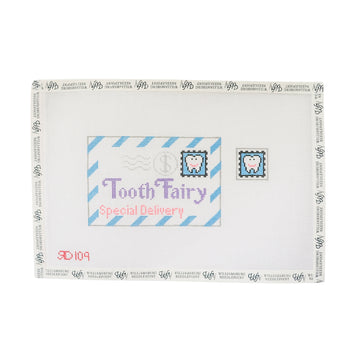 Blue Tooth Fairy Letter Canvas