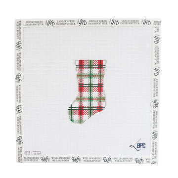 Micro Green Gingham Stocking