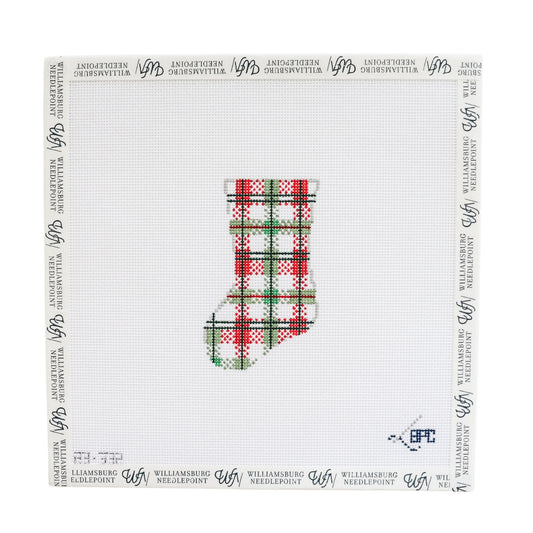 Micro Green Gingham Stocking