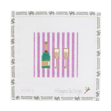 Champagne Coaster Violet Stripes