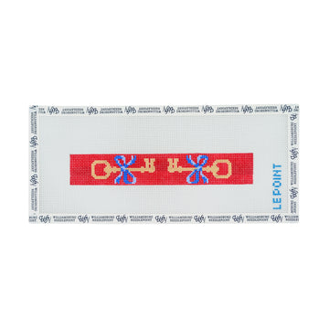 Key Keyfob - Coral & Blue