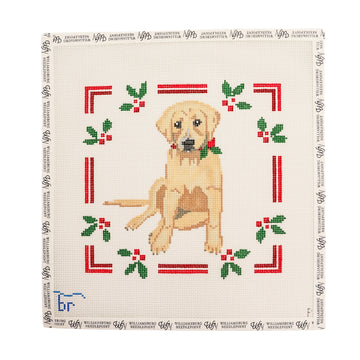 Yellow Lab Puppy With Holly