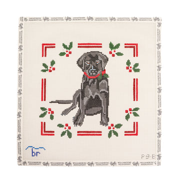 Black Lab Puppy With Holly