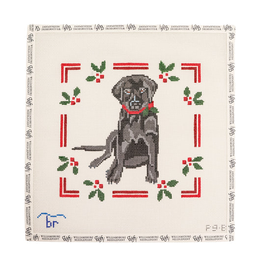 Black Lab Puppy With Holly