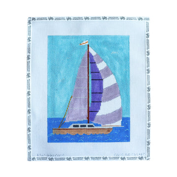 Purple Sail Sailboat