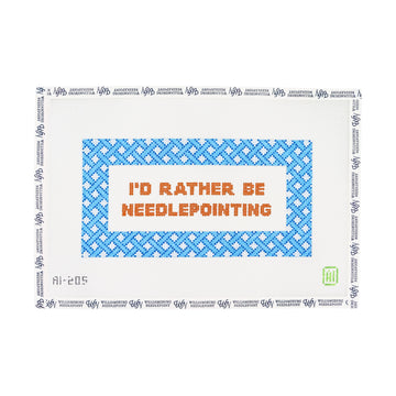 I'd Rather Be Needlepointing Blue
