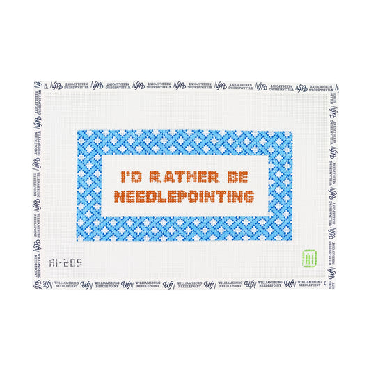 I'd Rather Be Needlepointing Blue