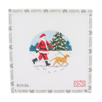 Dog Walker Santa - Yellow Lab