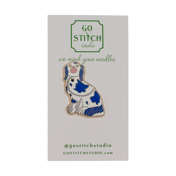 Blue Staffordshire Dog Needleminder