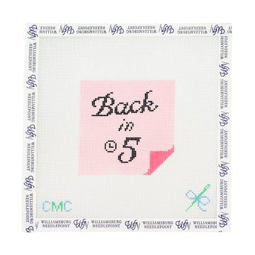 "Back in 5" Pink Post-It