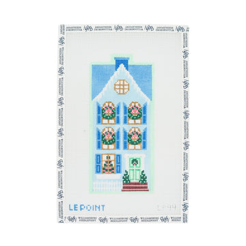 Christmas Village Blue Row House