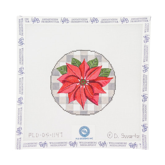 Poinsettia Gingham Ornament