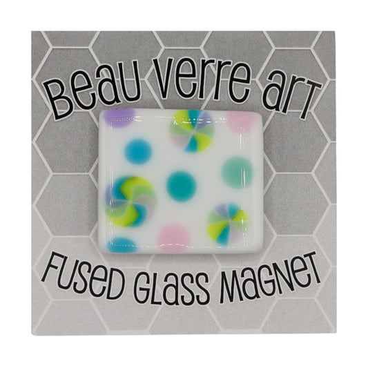 Dots Fused Glass Needleminder - Pastel