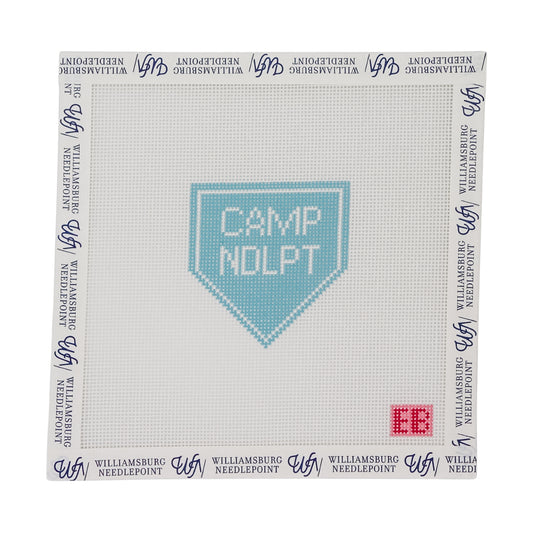 Camp Needlepoint Bag Charm - Carolina Blue