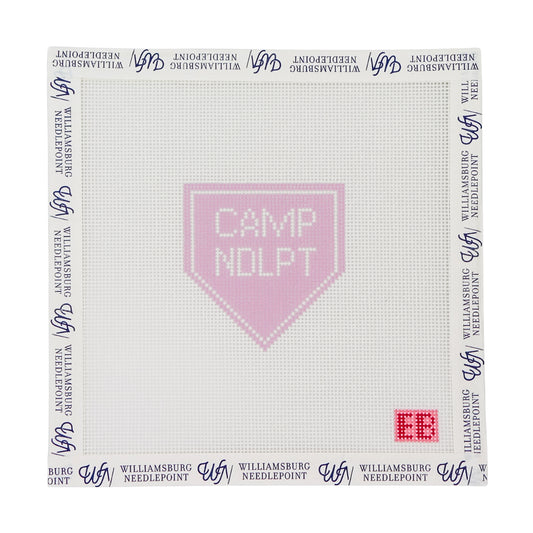 Camp Needlepoint Bag Charm - Lavender