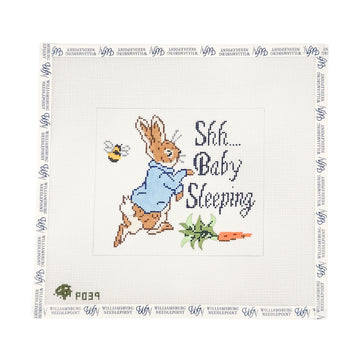 Shh Baby Sleeping Bunny - Blue