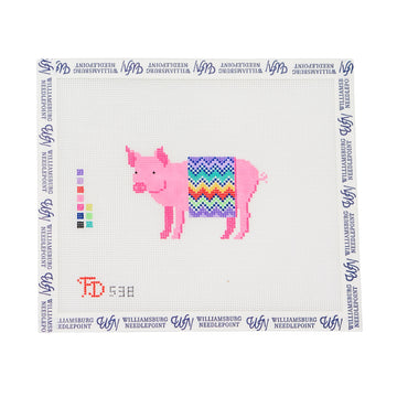 Pig In A Missoni Blanket