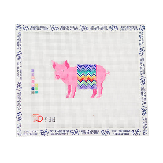 Pig In A Missoni Blanket