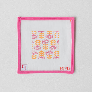 Blocked Begonia Coaster