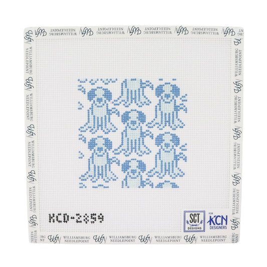 Blue Dog Pattern Square