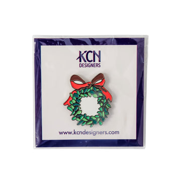 Red Bow Wreath Needleminder
