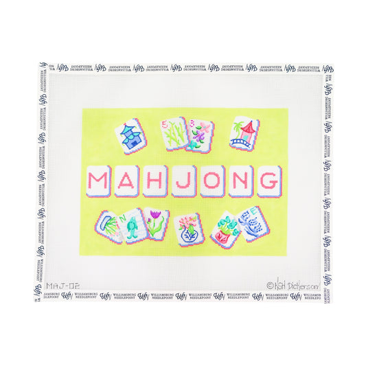 Mahjong Tile Bag - Chinoiserie Theme