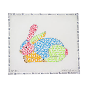 Patchwork Fishnet Sitting Bunny
