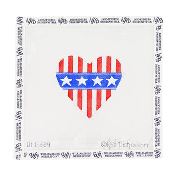 Patriotic Heart Stars and Stripes
