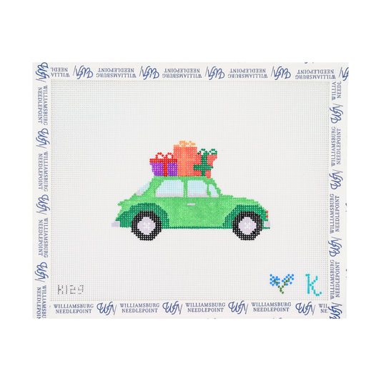 Green Bug Car With Presents