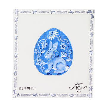 Strawberry Patch Bunny Blue Egg