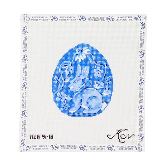 Strawberry Patch Bunny Blue Egg