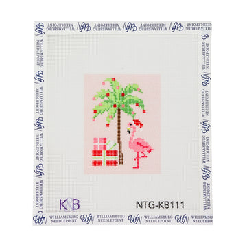 Palm Beach Christmas - Palm Tree & Flamingo