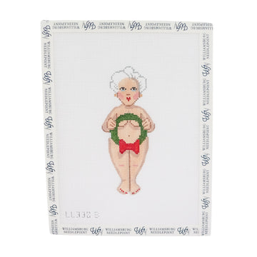Naked Mrs. Claus with Wreath