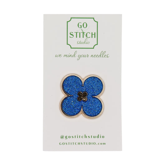 Lapis Lazuli Glitter Clover Needleminder
