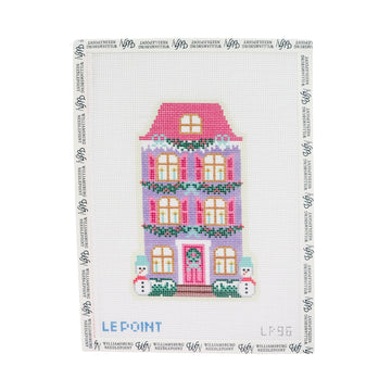 Christmas Village Purple Row House