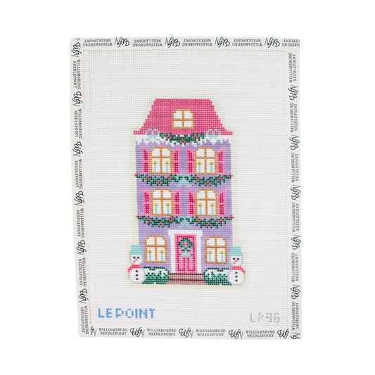 Christmas Village Purple Row House