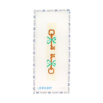 Key Keychain - Ivory & Green