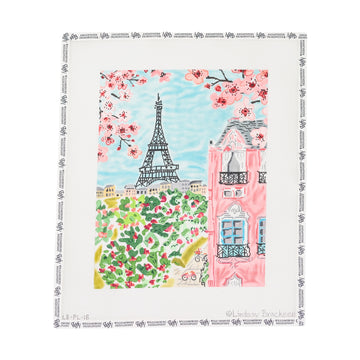 Paris Eiffel Tower with Cherry Blossoms