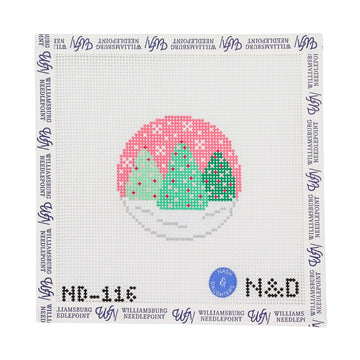 Three Pink Winter Trees - 3 Inch Round