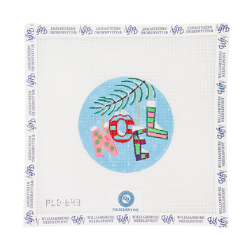 Christmas Words Ornament: "Noel" In Pinks