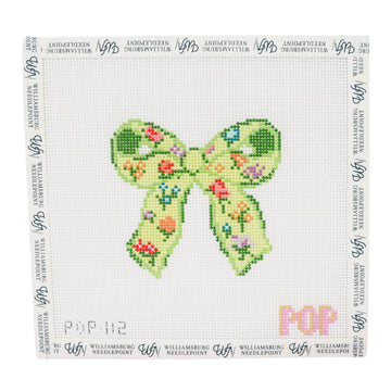 Floral Print Bow - Green