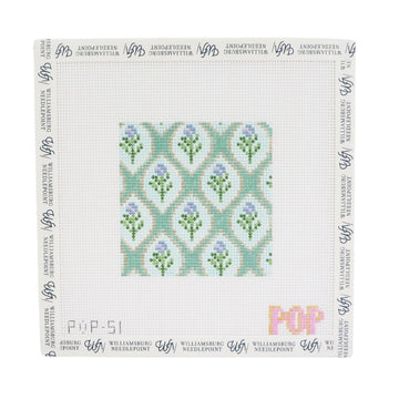 Green Floral Square