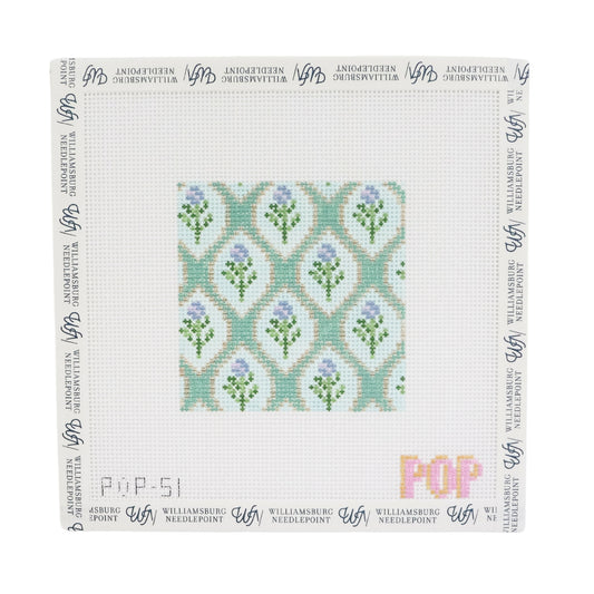 Green Floral Square