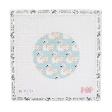 Swan Pattern Round