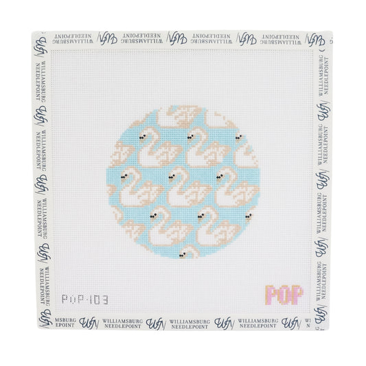 Swan Pattern Round