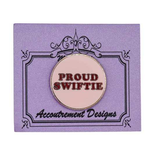 Proud Swiftie - Pink w/ Red Glitter Needleminder
